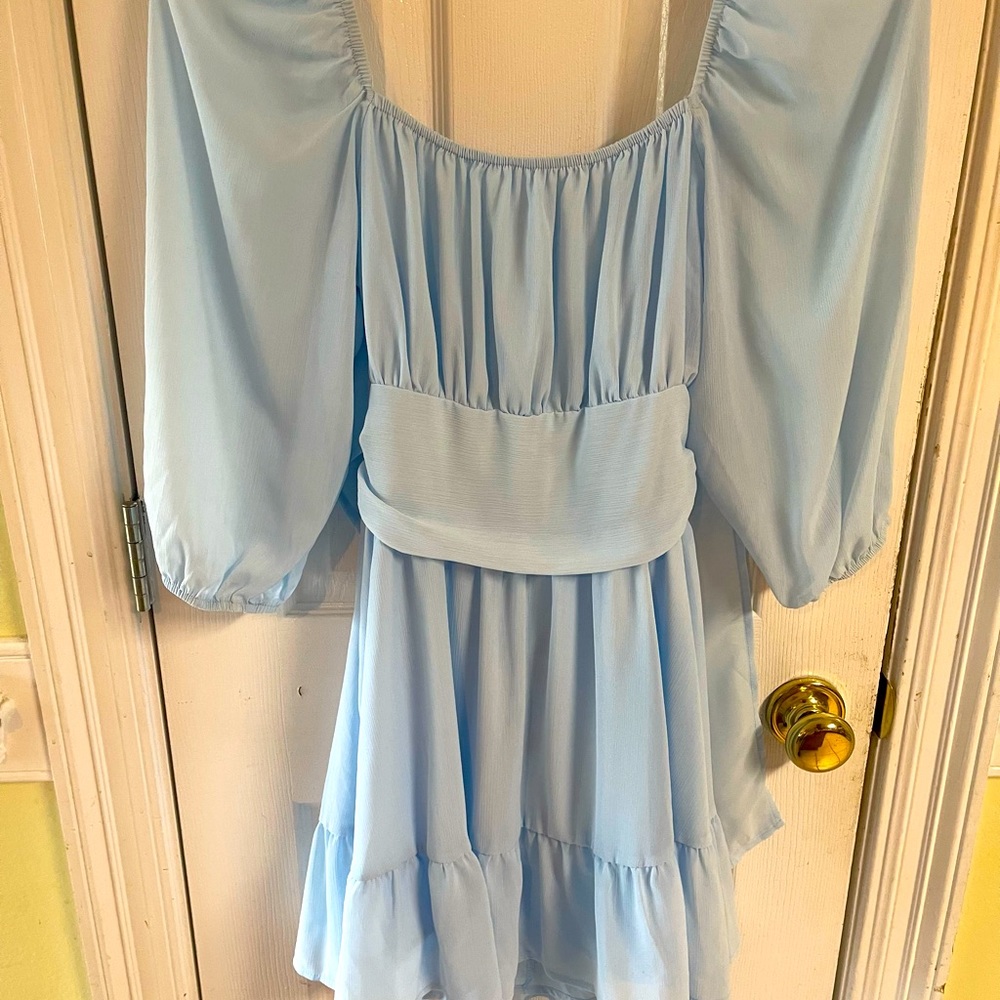 NWT Light Blue Dress with cute tie back